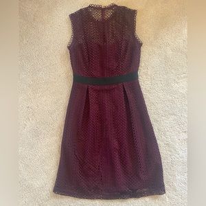 Adolfo Dominguez maroon lace dress. Size 36 (size 4). Worn once.
